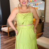 Flower Power Skirt Set - Green