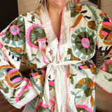 Bright Embroidered Kimono Jacket