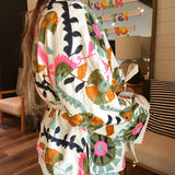 Bright Embroidered Kimono Jacket
