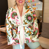 Bright Embroidered Kimono Jacket