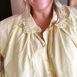 Dandelion Yellow Eyelet Collar Top