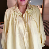 Dandelion Yellow Eyelet Collar Top