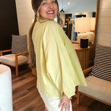 Dandelion Yellow Eyelet Collar Top
