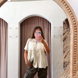Moonlight Velvet Ivory Top