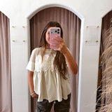 Moonlight Velvet Ivory Top
