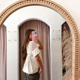 Moonlight Velvet Ivory Top