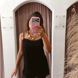 Little Thing Lace Tank - Black