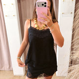 Little Thing Lace Tank - Black