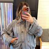 Falling Into Plaid Short Trench Jacket