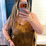 Catch Up Cheetah Lace Tank