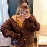 Cozy Up Cardigan - Brown