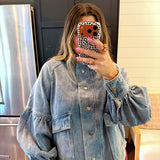 English Tea Denim Bomber Jacket