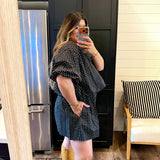 Coastal Charm Polka Dot Shorts - Black
