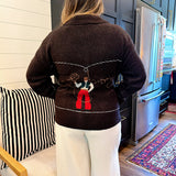 Cowgirl Up Cardigan - Chocolate