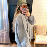 Mock Neck Cardigan - Grey