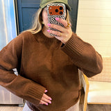 Pookie Pullover Sweater - Brown