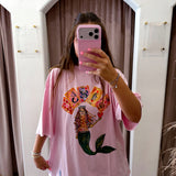 The Lucky Mermaid Bright Tee - Pink