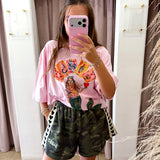 The Raving Hearts Mini Shorts - Camo