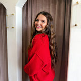 Cozy Up Cardigan - Red