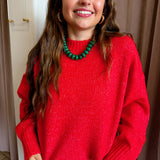 Pookie Pullover Sweater - Red