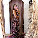 Havana Nights Skirt Set - Pink + Brown