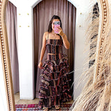Havana Nights Skirt Set - Pink + Brown