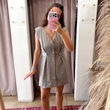 City Chic Button Down Mini Dress