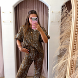 Garden Party Floral Brown Pants