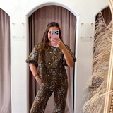 Garden Party Floral Brown Pants