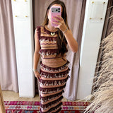 Fringe Teddy Midi Skirt