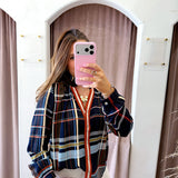 Rodeo Drive Plaid Button Up Top