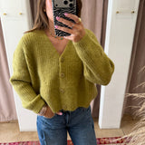 Cutie Chartreuse Cozy Cardigan