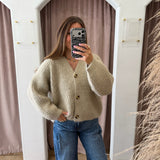 Oversized Waffle Cardigan - Oatmeal