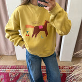 Horses In The Back Yellow Pullover