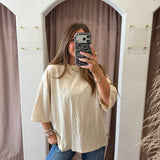 The Perfect Oversized Cream Tee