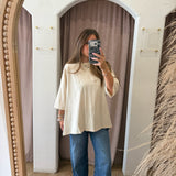 The Perfect Oversized Cream Tee