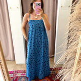 The Perfect Polka Dot Maxi Dress - Light Blue
