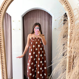 The Perfect Polka Dot Maxi Dress - Brown