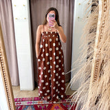 The Perfect Polka Dot Maxi Dress - Brown