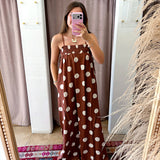 The Perfect Polka Dot Maxi Dress - Brown