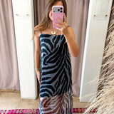 Go All Out Zebra Maxi Dress