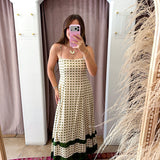 Olive Martinis Checkered Maxi Dress