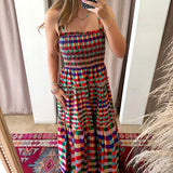 County Fair Checkered Maxi Dress