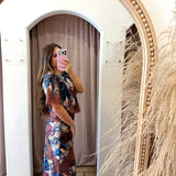 Blue Python Skirt Set