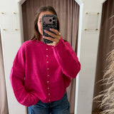 The Piper Cardigan - Fuschia