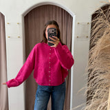 The Piper Cardigan - Fuschia
