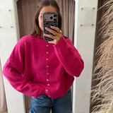 The Piper Cardigan - Fuschia