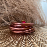 Rose Gold All Weather Bangles - Serenity Prayer - Set of 6