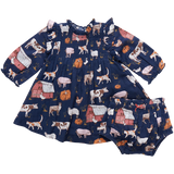 Baby Girls Stevie Puff Sleeve Dress Set - Ranch Life