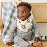 Teddy Bear Muslin Bib